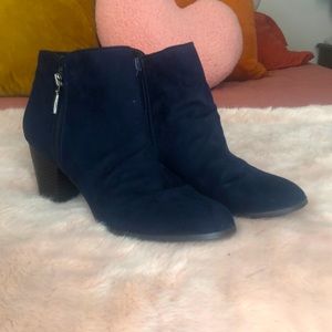 Style & Co Navy Zippered Ankle Booties size 10M